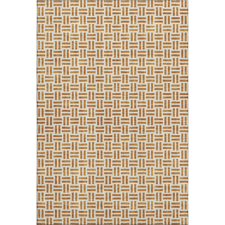 Premium Machine Washable Prisco Copper Rug