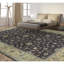 Tapis bleu et beige noué à la main de haute qualité