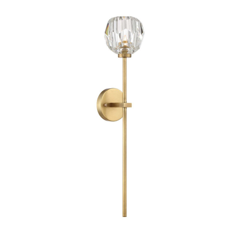 Gerdes Wall Sconce, Aged Brass, 24" H x 5" W x 5.5" D