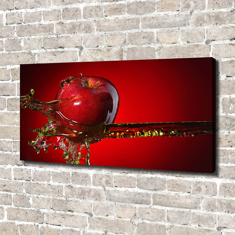 Apple And Water - Wrapped Canvas Print