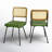 Bodnar Ratten Back Tufted PU  Upholstered Dining Side Chair-1494427623