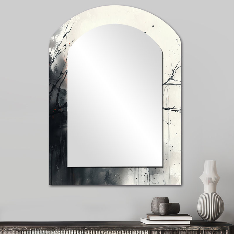 Miroir décoratif Crimson Cardinal Bird I - Animaux, 34 po x 25 po