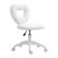 Chaise de bureau pivotante blanche à roulettes