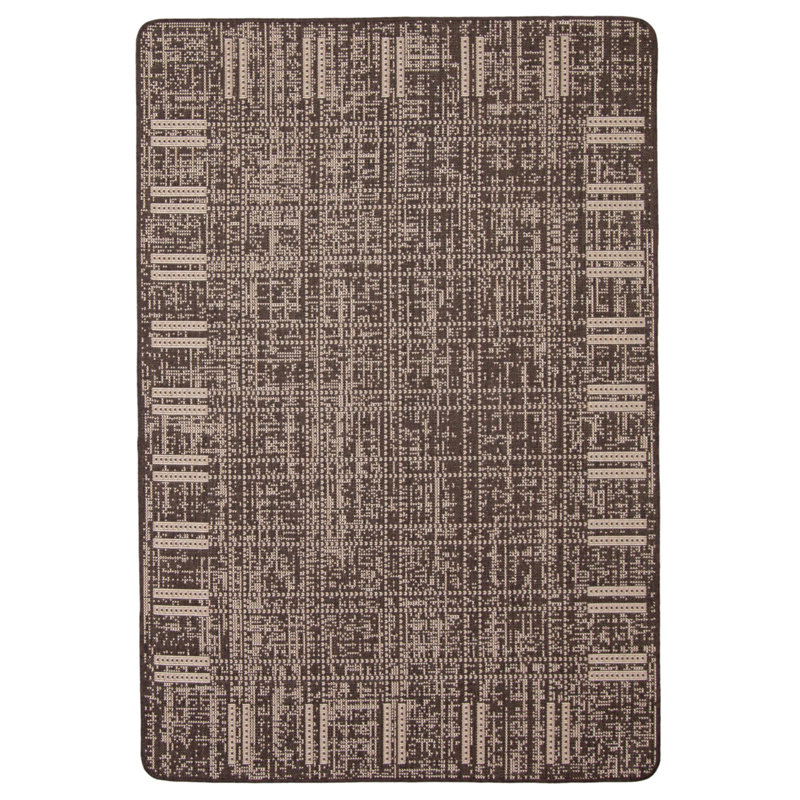 Tapis intérieur / extérieur chocolat Bralon, Rectangle 4 pi 4 po x 6 pi 5 po