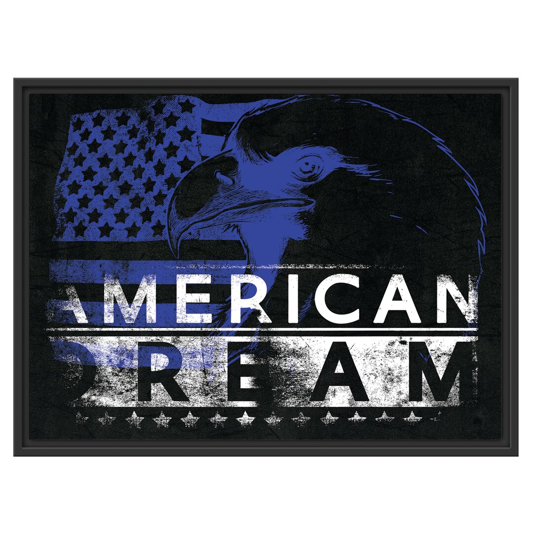 Gerahmtes Wandbild American dream Schwarz