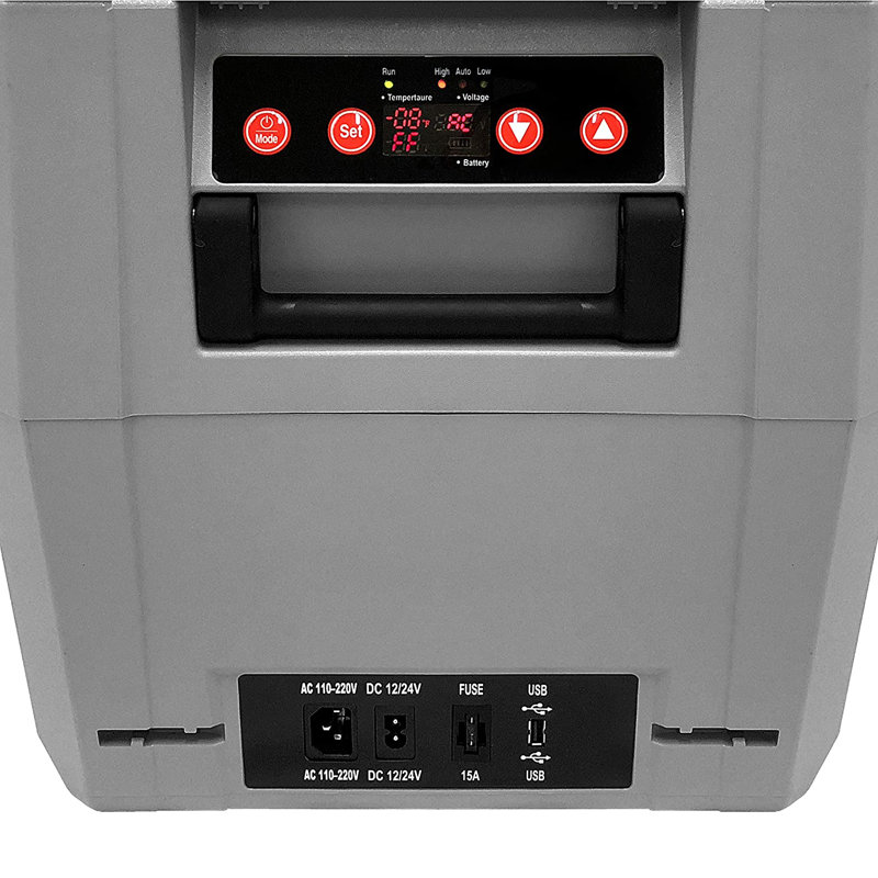 Gray 34 Quart Electric Portable Freezer Refrigerator