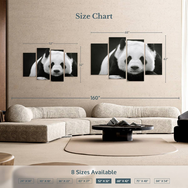 Brampt Serious Panda, 32" H x 52" W
