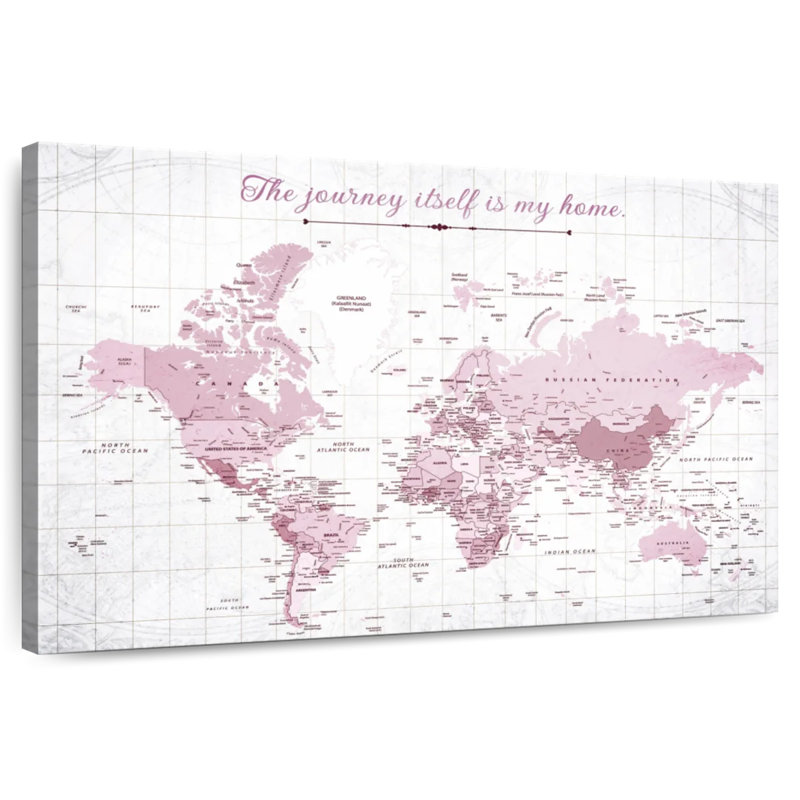 «Journey Is Home» Pin's World Alvertia, H 16 po x l 24 po