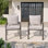 Merrill 2-Piece Aluminum Patio Dining Chairs With Light Gray Cushions