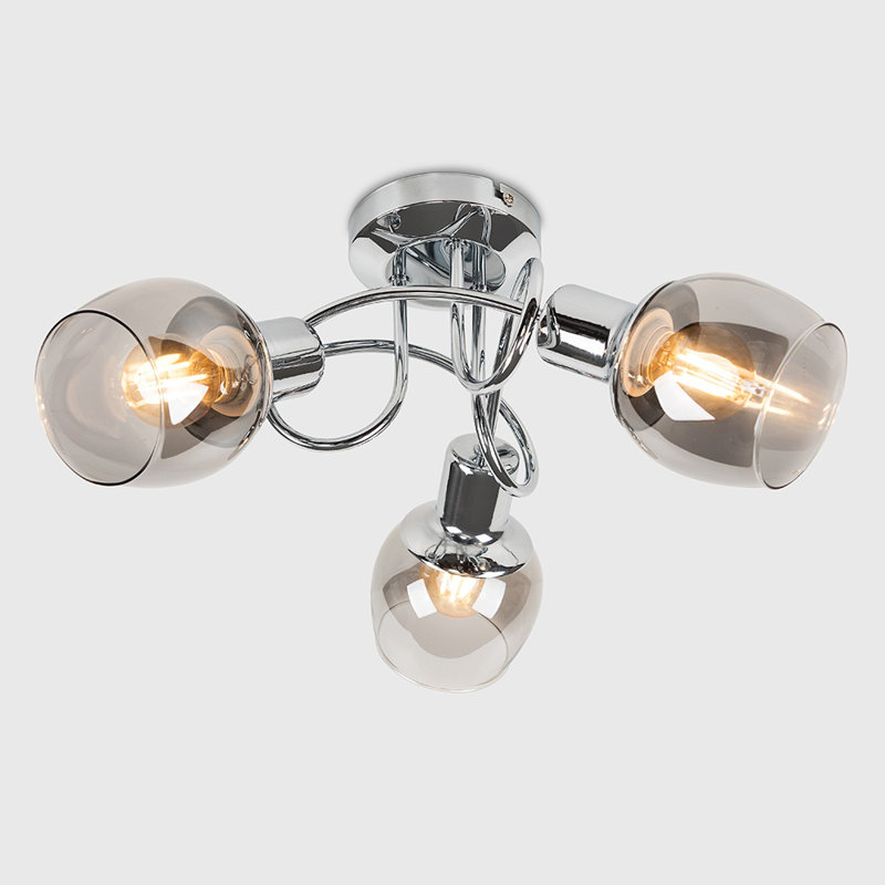 Aysu Glass Semi Flush Mount, No