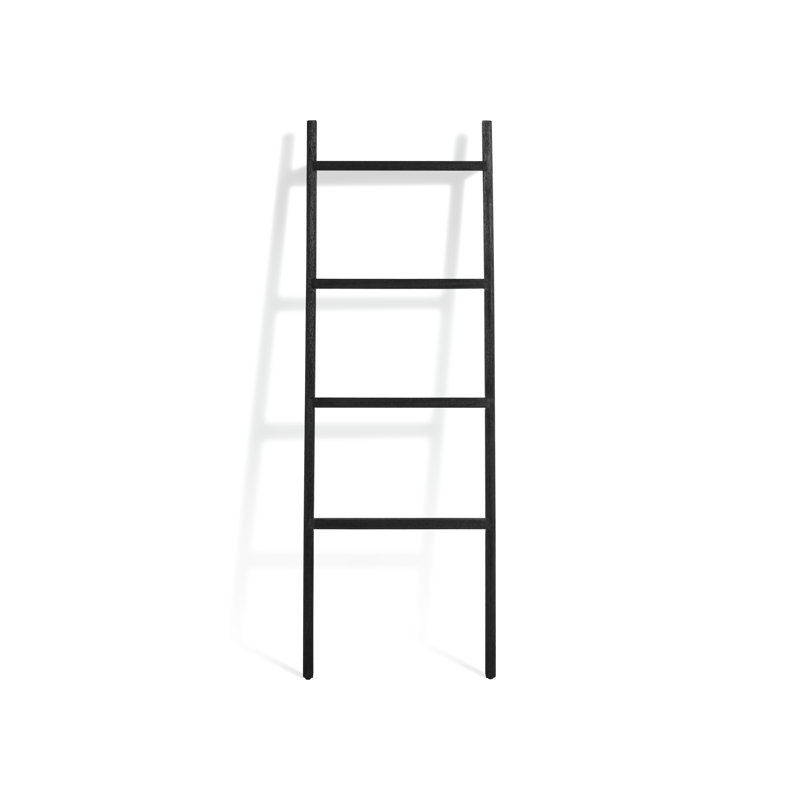 Woodsy Storage Ladder, Black Stained Acacia