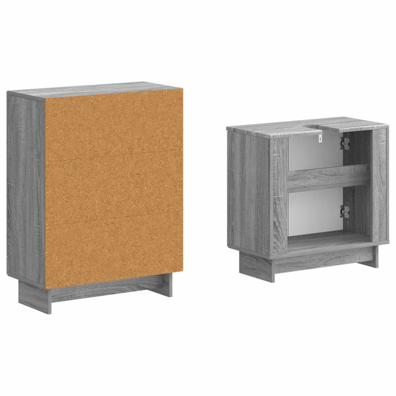Bathroom Storage Furniture Set, Grey Sonoma