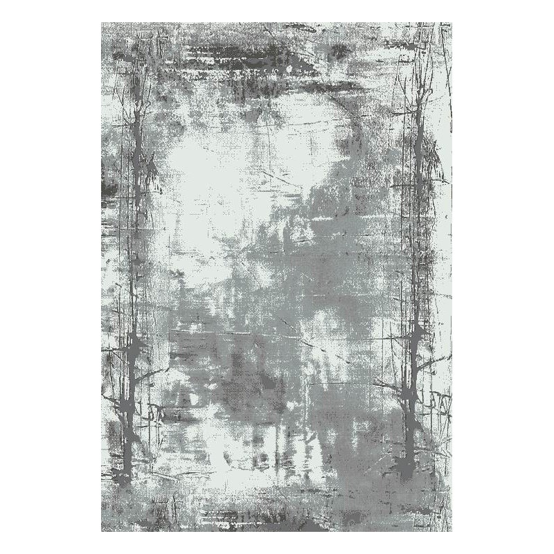 Gris Touffeté gris/Tapis décoratif argent Eben, Rectangle 3 pi 11 po x 5 pi 11 po