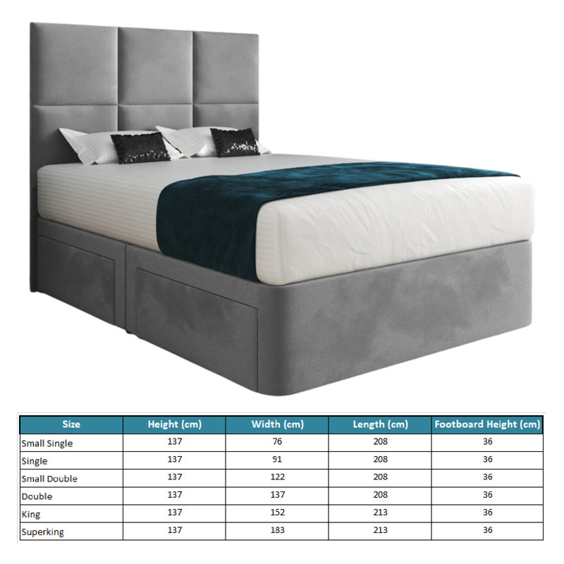 Anatoly Upholstered Bed, Kingsize (5'), Grey