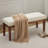 44" W Linen Upholstered Bench with Solid Wood Legs-1358948289