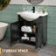 Base de meuble-lavabo autoportant de 30 po avec lavabo et robinet seulement-130838764