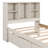 Modern Twin Size Bed Frame With Built-In USB Port On Bookcase Headboard And 2 Drawers-106845170