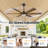 60/72 Inch 6-blade Modern Solid Wood Ceiling Fan With Light And Remote, High Cfm Large Airflow Ceiling Fan, Quiet Reversible Dc Motor, Indoor Outdoor Fan For Porch Gazebo Living Room Kitchen Garage-1099215064-1087993831-1099215065