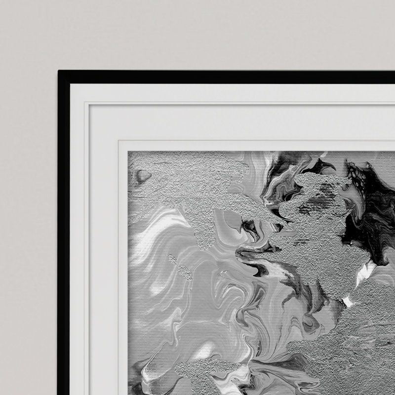 " Rich Marble ", Black, 30" H x 40" W x 1.5" D