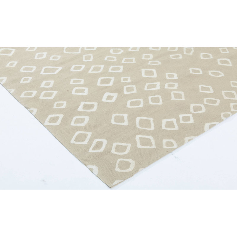 Tapis beige / blanc Modern 4 pi x 6 pi 7 po Modern