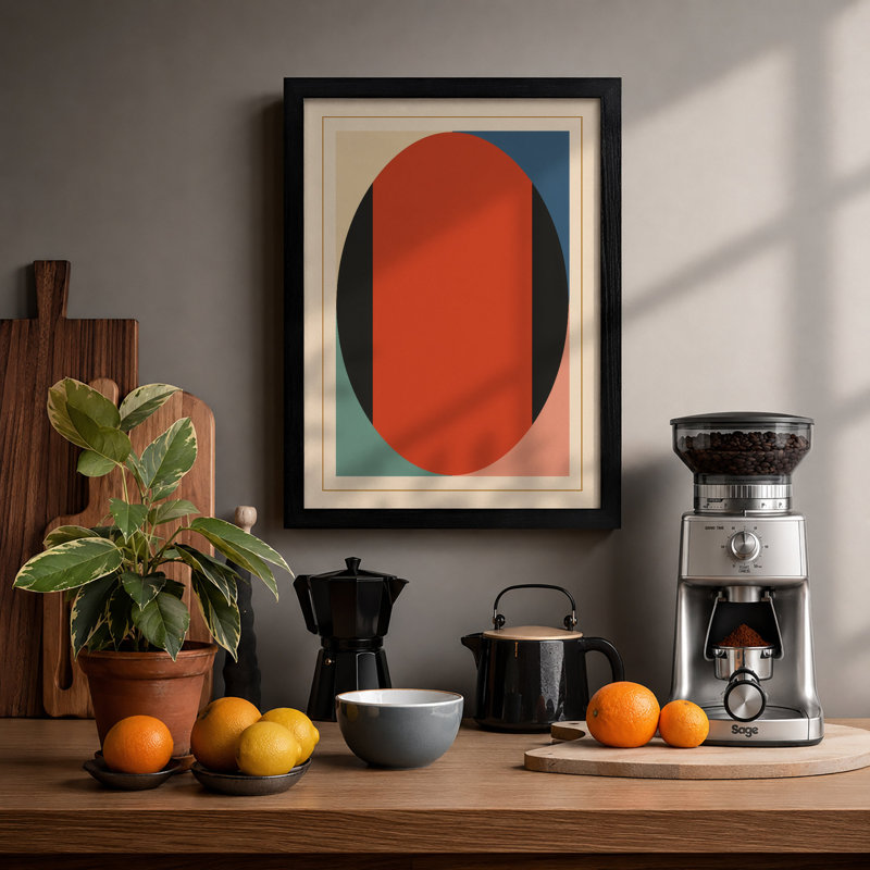 Forms Geometric - Framed Print, A2 - 59.4 x 42.0 cm, Black