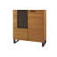 Laimondo Solid + Manufactured Oak Wood 2-Door Display Cabinet
