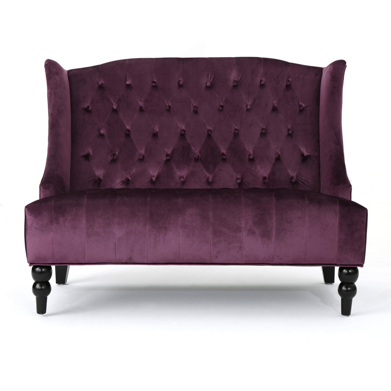 Carolina Upholstered 50.25'' Loveseat, Raisin Velvet