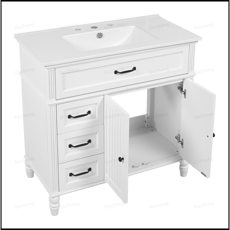 Meuble-lavabo 36 po avec lavabo, Blanc
