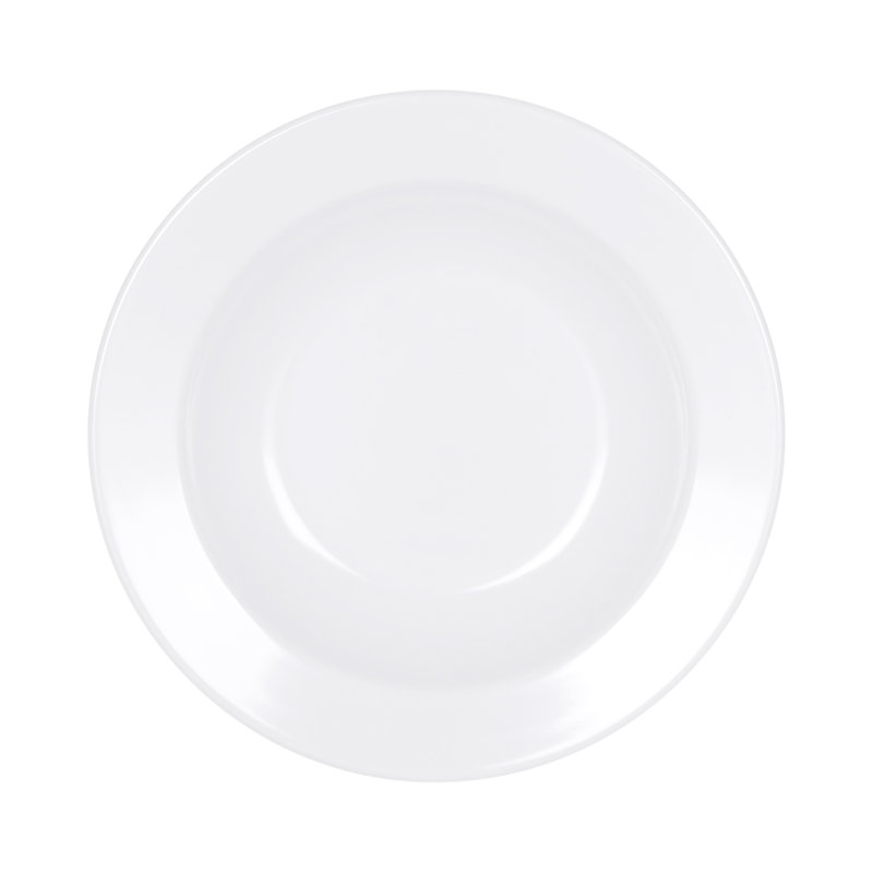 Mélamine Merced 24 oz liq. Plat à pâtes, 10 po de diamètre, Blanc