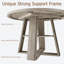 Table de salle à manger ronde 43,3 "pour 4-6 - Table de cuisine circulaire avec base en piédestal en bois et tablette de rangement, peu encombrante - pour la cuisine, le salon, l’appartement-129632218