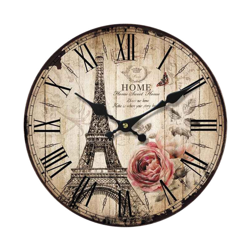 Close Wood Wall Clock