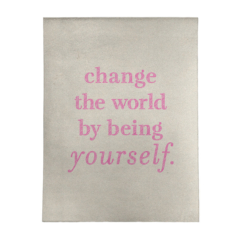 Quotes Chenille Indoor Rug, Rectangle 5' x 7'