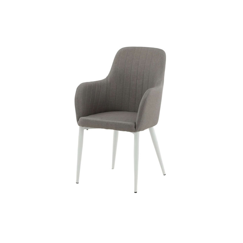 Upholstered Dining Chair, Grey, White