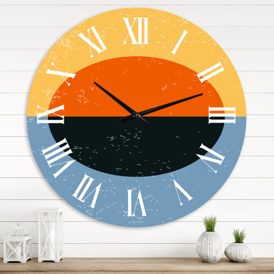 Minimal Compostions géométriques de formes élémentaires VII - horloge murale moderne