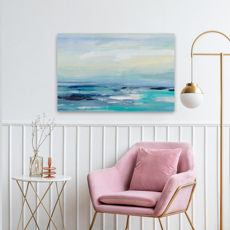 Coastal Turquoise Sea Waves II, 36" H x 24" W