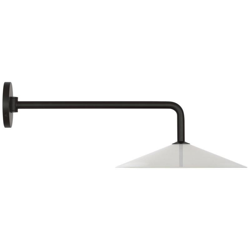 Amber Lewis Ponce 9" Sconce, Modern Iron, 8.5" H x 13" W x 23.75" D, White