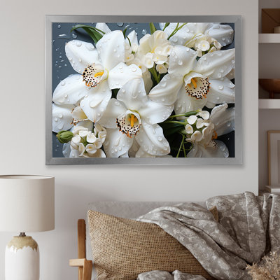 «White Orchids Still Life», reproduction d'art sur toile
