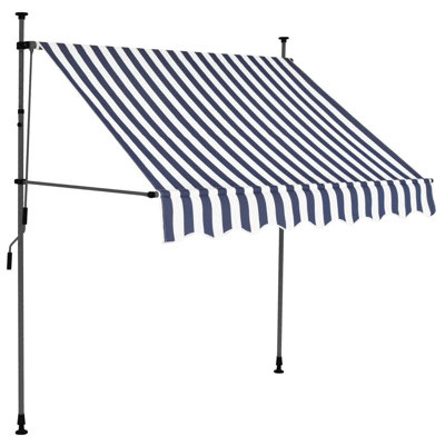 Dakota Fields 120cm D Polyester Cover Retractable Window Awning