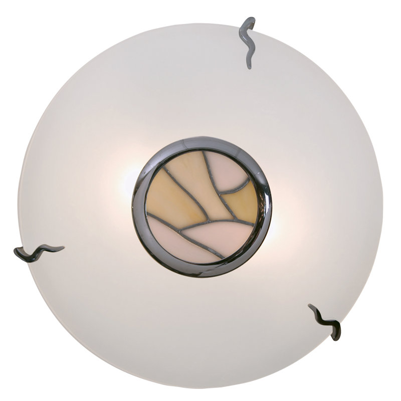 Mara Glass Flush Mount, Beige