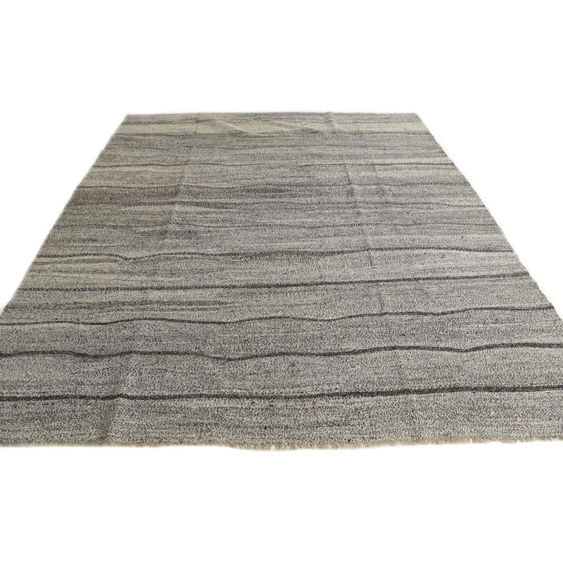 Tapis carré noir et blanc Orta