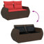 55cm Wide Patio Sofa with Cushions