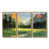 Toile avec cadre flottant or