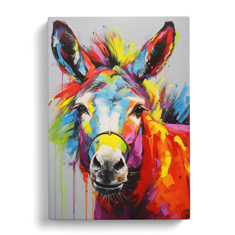 Donkey Pop No.2 - Wrapped Canvas, 76cm H x 50cm W x 3cm D