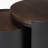 Sola Nesting Accent Tables with Matte Black Metal Bases and Medium Brown Tabletops