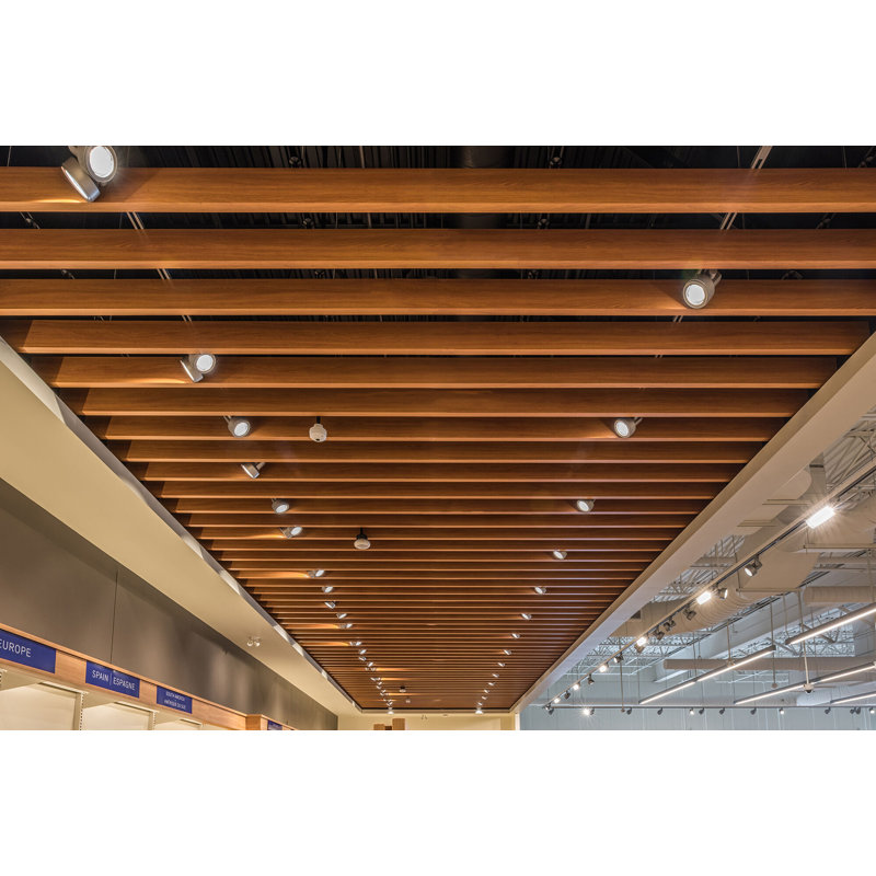 78.7"L X 2" W Smooth PVC Ceiling Tile ONLY, Golden Teak
