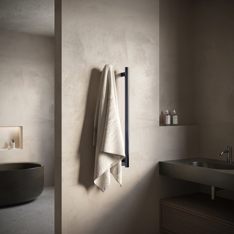 Chauffe-serviettes 48 po Como Electric, H 48 po x l 1,5 po x P 4 po, Bronze brossé