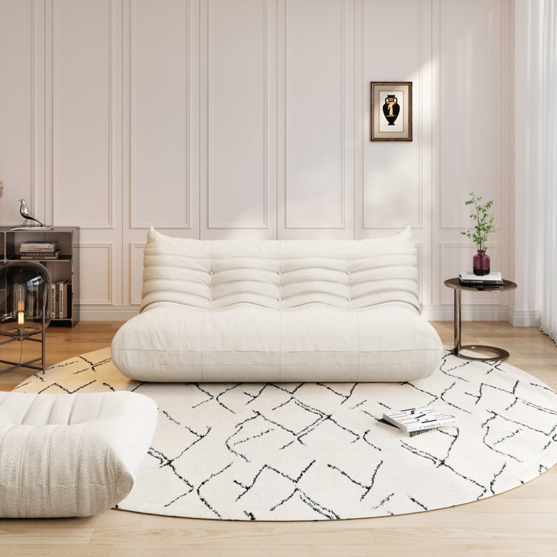 Compression Fireside Chair Bean Bag Chair Lazy Floor Sofa, Armless Foam Sofa Lounger Tatami Recliner Sofa For Living Room Bedroom Dorm Office