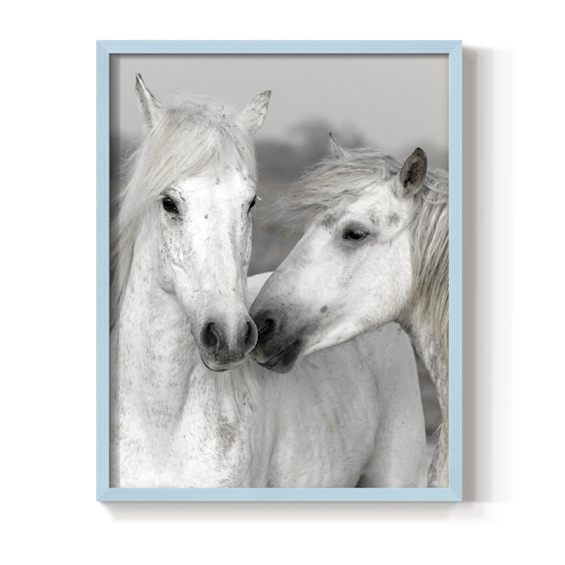 Affection I Framed Print - Solid Wood, Blue Single Picture Framed, 10" H x 8" W
