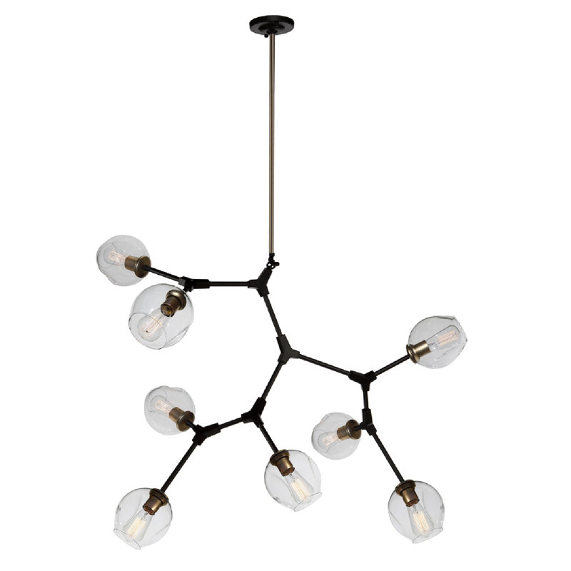 Organic 8 - Light Unique/Statement Pendant, Vitage Brass