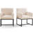 18.9" H Upholstered Armchairs with Metal Base-187942193